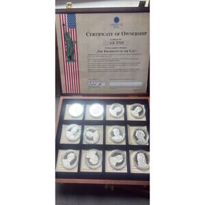 12 American Mint Presidents of the United States .999 fine silver Rounds